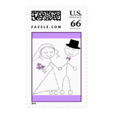 Lavender Wedding stamp