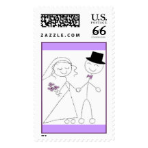 Lavender Wedding Postage