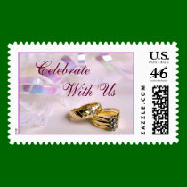 Lavender Wedding Rings (1), Celebrate, With Us postage