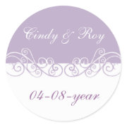Lavender wedding stickers sticker