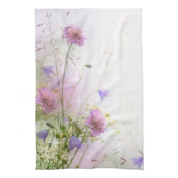 Lavender Wild Flowers Pool Kitchen Dish Towel