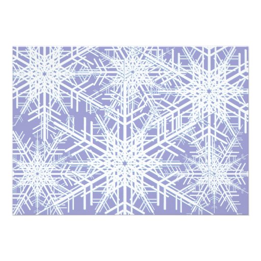 Lavender Winter Snowflake Bridal Shower Invitation