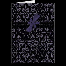 Lavender with Black Lace and Lavender Bow cards