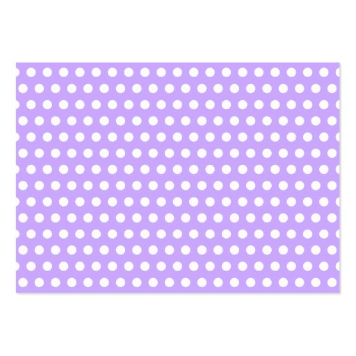 Lavender with White Polka Dots Business Card (front side)