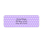 Lavender with White Polka Dots Custom Return Address Labels