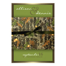 Lavish Camo Wedding Invitations
