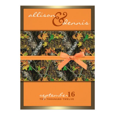 Lavish Camo Wedding Invitations