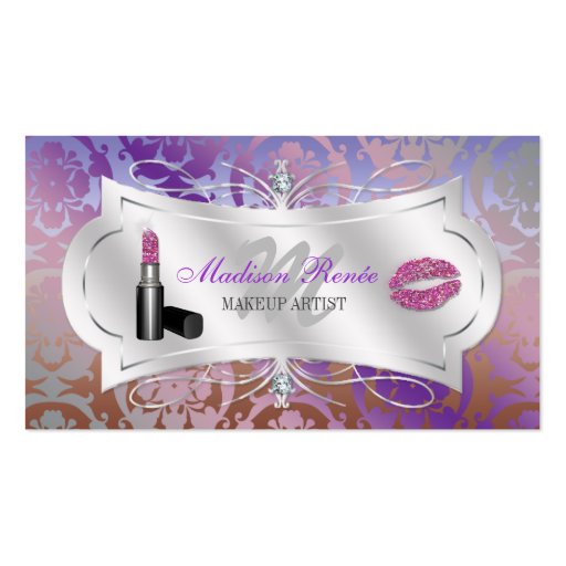 Lavish Mocha Lavender Sparkling Cosmetologist Business Card