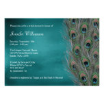 Lavish Peacock Feather Bridal Shower Invitations