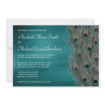 Lavish Peacock Feathers Wedding Invitation