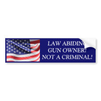 LAW ABIDING GUN OWNER BUMPER STICKER
