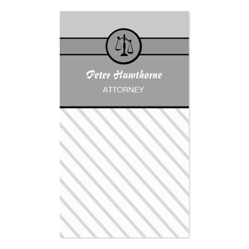 Law Attorney Lawyer Justice Scales Business Cards (front side)