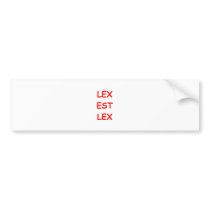 LAW BUMPER STICKER