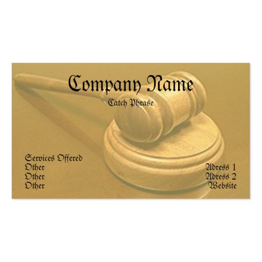 Law business card (front side)