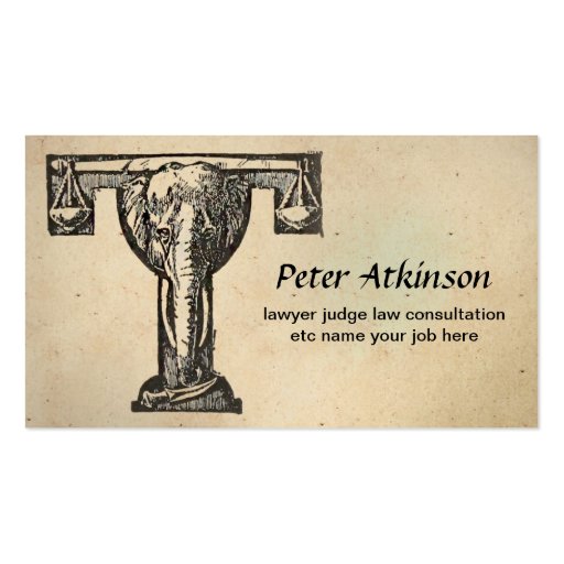 law business card
