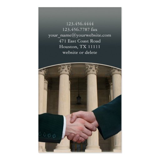 Law Business Card (back side)