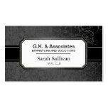 Law Business Card - Black Stylish Lawyer Attorney