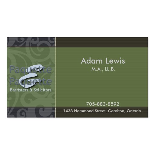 Law Business Card - Logo (front side)