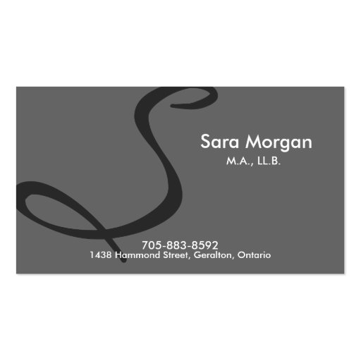 Law Business Card - Monogram (front side)