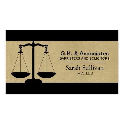 Law Business Card - Simple Texture Lawyer Attorney (front side)
