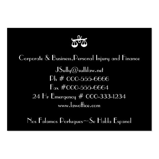 law deco business card template (back side)