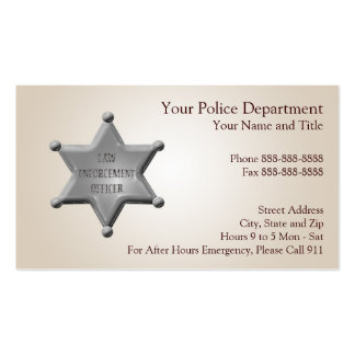 Police Officer Business Cards Templates Zazzle