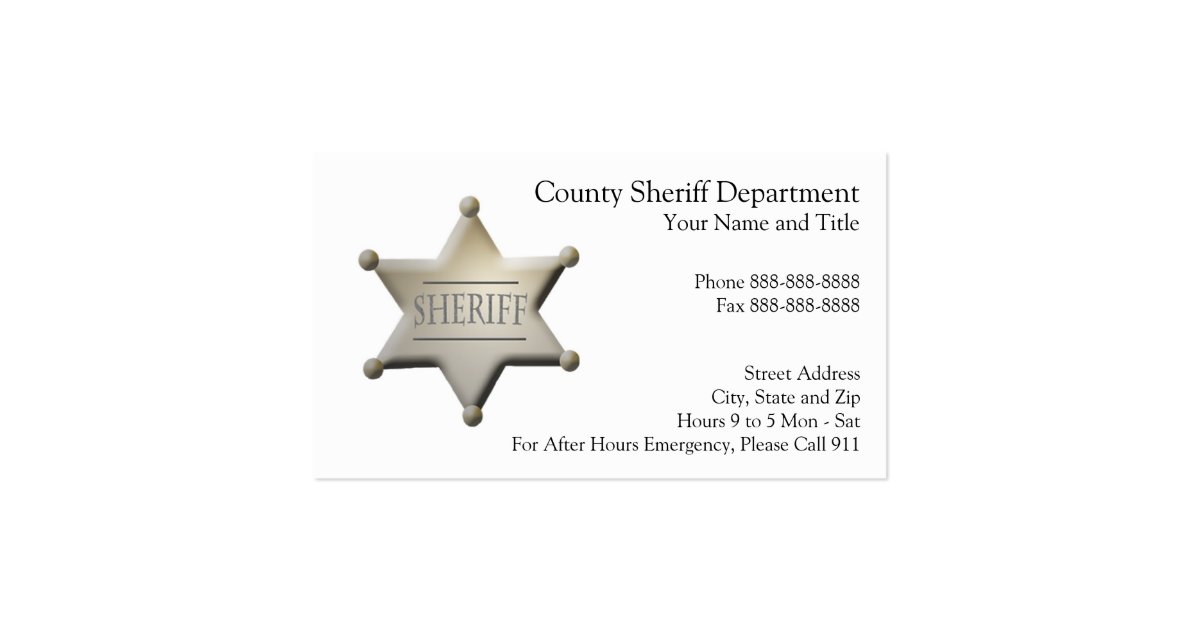 Law Enforcement Business Card Zazzle