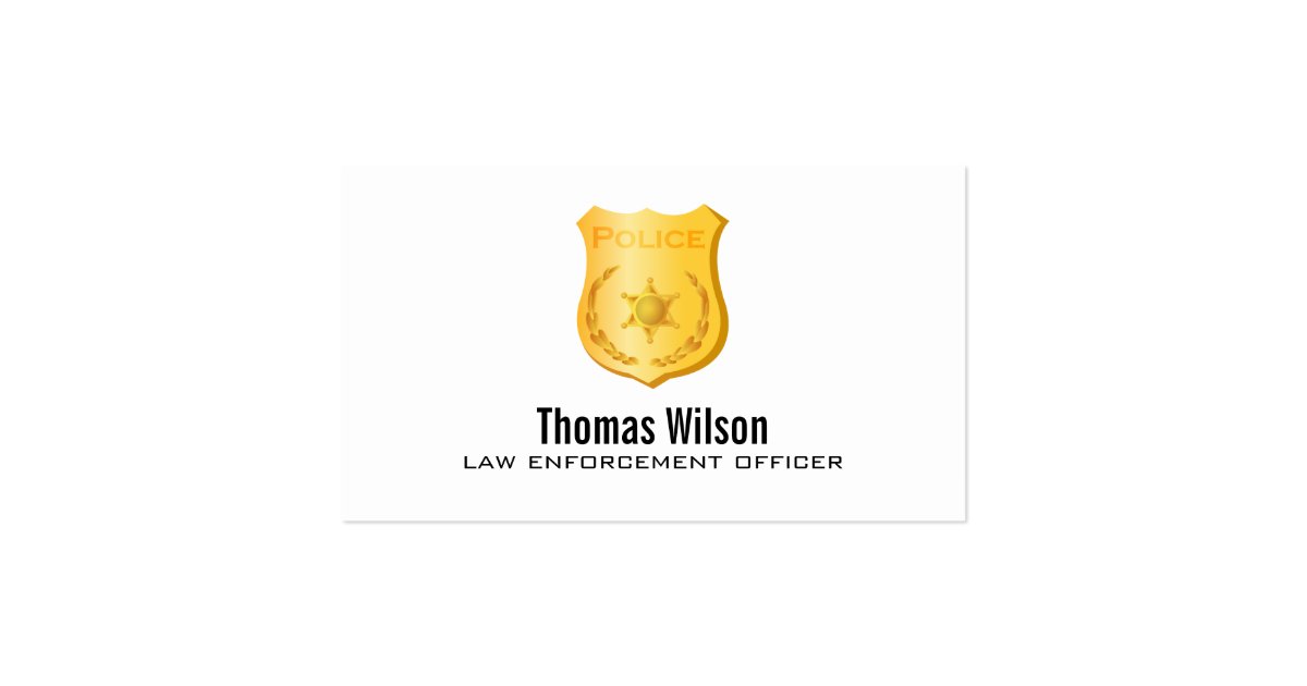 Law Enforcement Business Cards Template Zazzle
