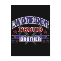 Law Enforcement Proud Brother Postcard
