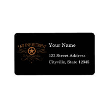 Law Enforcement Western Custom Address Label