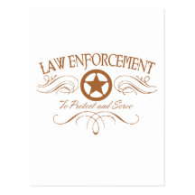 Law Enforcement Western Postcard