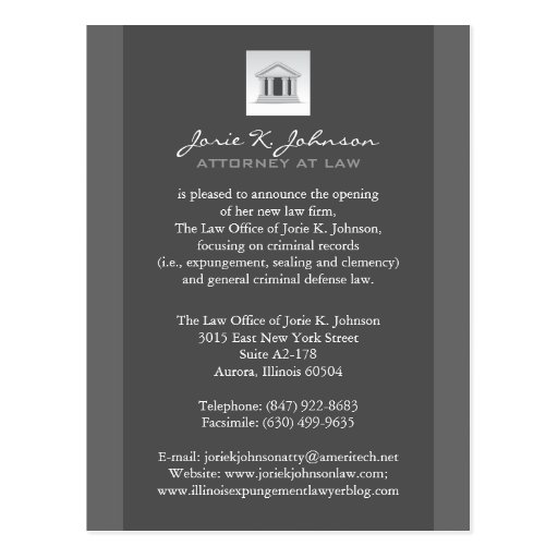 Law Firm Announcement Cards Postcard Zazzle