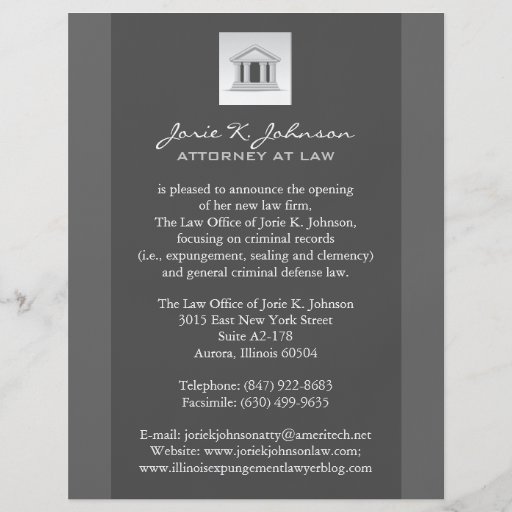 Law Firm Announcement Flyer Zazzle