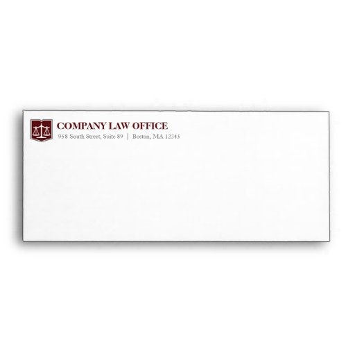 Law Firm Professional Envelope Zazzle