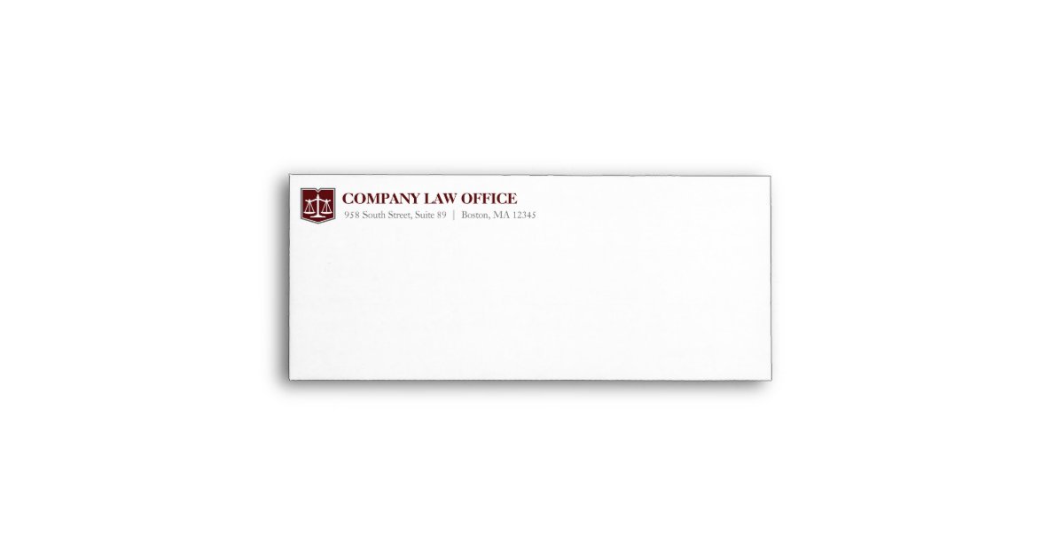 Law Firm Professional Envelope Zazzle