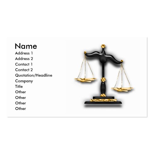 Law - Legal Business Card (front side)
