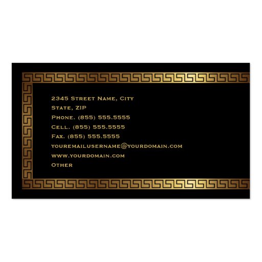 Law & Legal Business Card (back side)