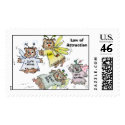 Law of Attraction Cartoon Custom Postage Stamps by zooogle Law of Attraction Cartoon Custom Postage Stamps