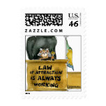 Law Of Attraction Small Square Postage Stamp