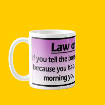 Law of the Alibi Mugs mugs