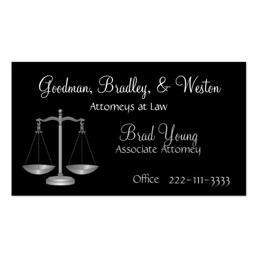 Law Office Business Card (front side)