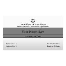 law office business card