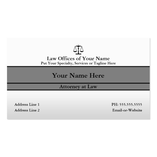 law office business card