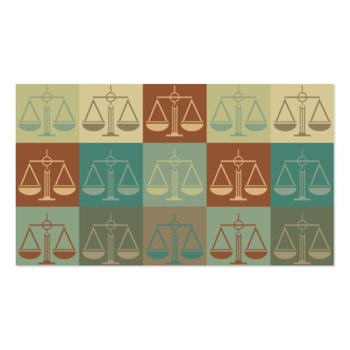 Law Pop Art Business Card Template (back side)