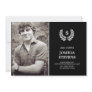 Law-rel Wreath Law Graduation Photo Invitation