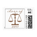 Law School Class Of 2011 Brown Scales Of Justice Postage Stamps