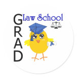 Law School Grad Round Stickers