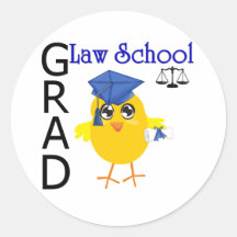 Law School Grad Round Stickers