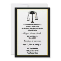Law School Graduate Annoucement Personalized Invite