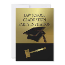 Law School Graduation Party Invitation scales book invitation